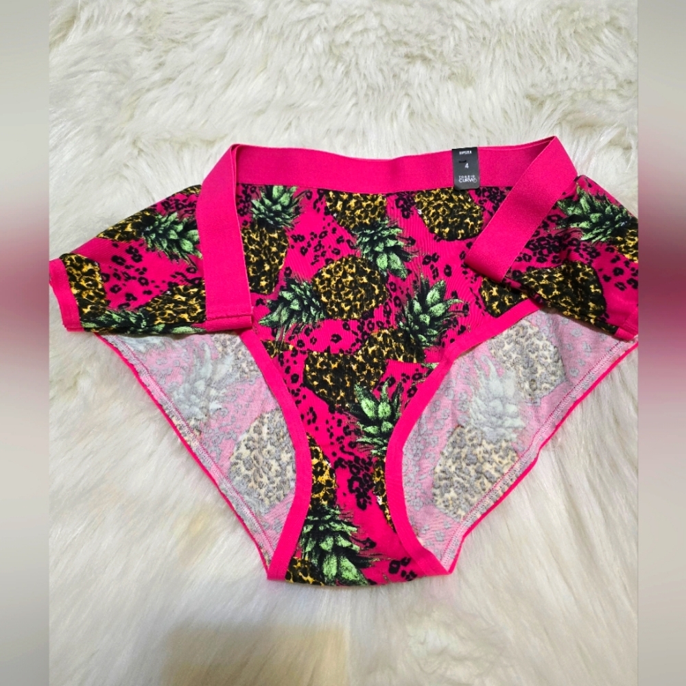 TORRID Hipster Pantie Hot Pink Animal Print W Pineapples NWT Sz 4X